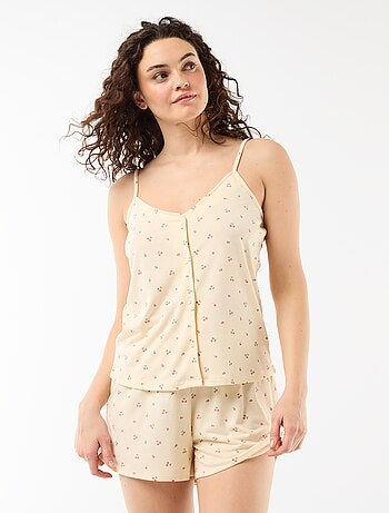 2-delige pyjamashortset met print