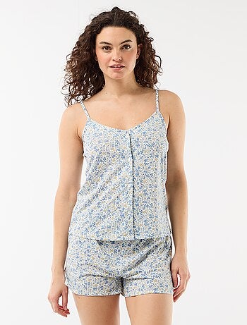 2-delige pyjamashortset met print