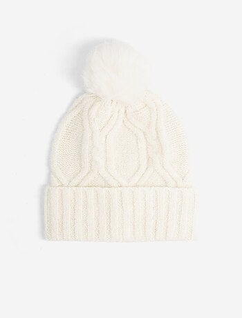 2-delige set - Muts met pompon + nekwarmer