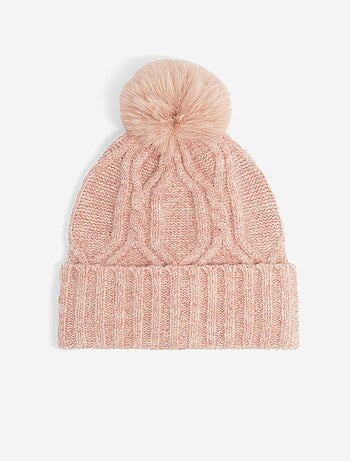 2-delige set - Muts met pompon + nekwarmer