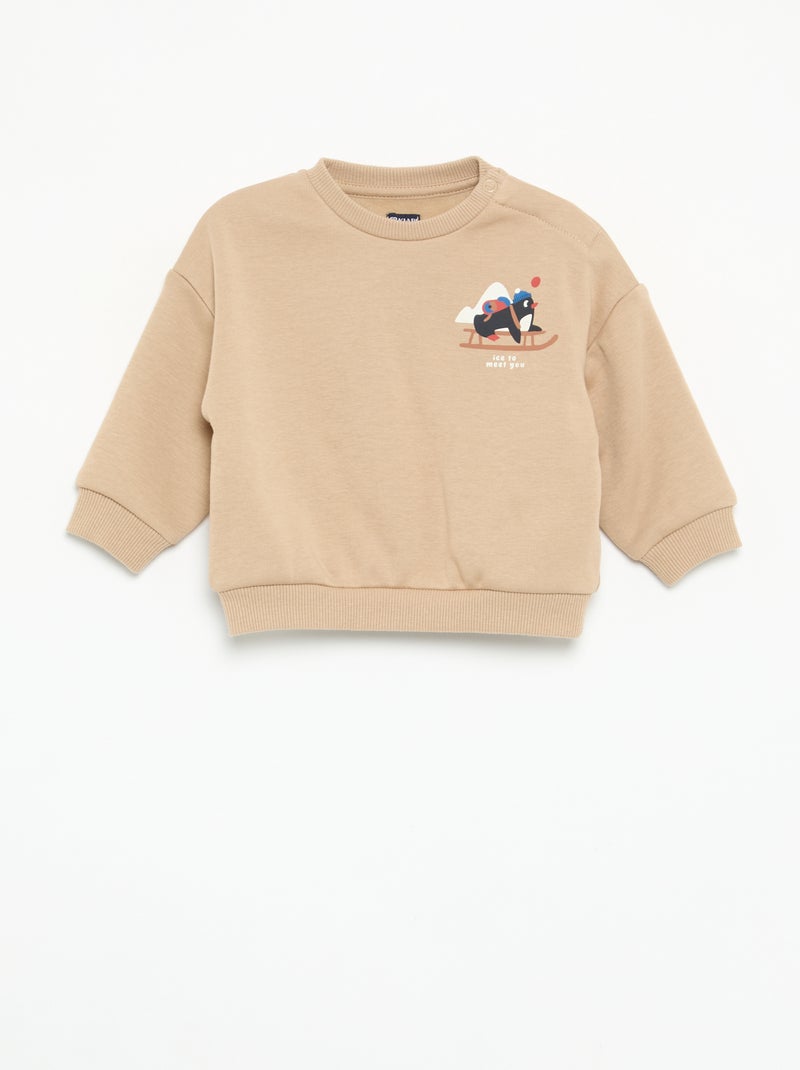 2-delige set - Sweater + broek Biege - Kiabi