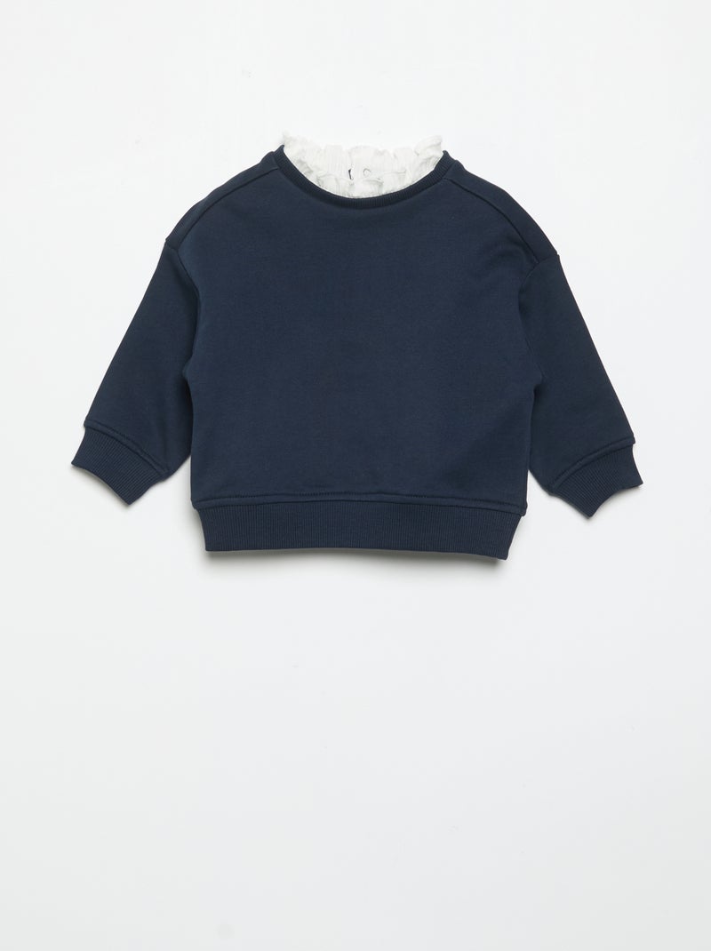 2-delige set - Sweater + wijde broek Blauw - Kiabi