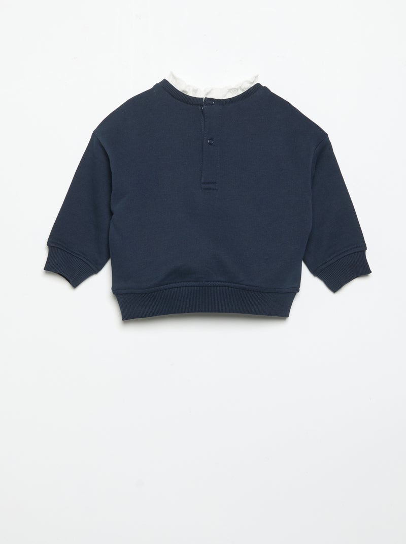 2-delige set - Sweater + wijde broek Blauw - Kiabi