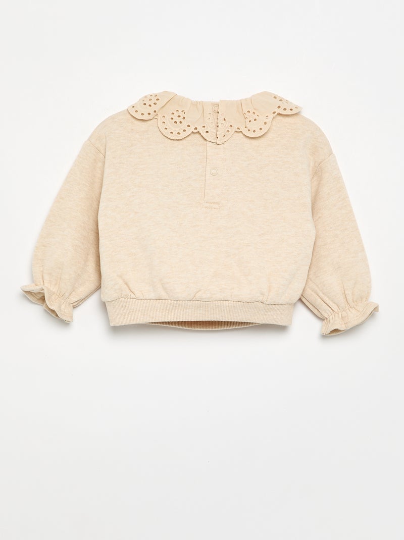 2-delige set - sweatshirt + broek Biege - Kiabi