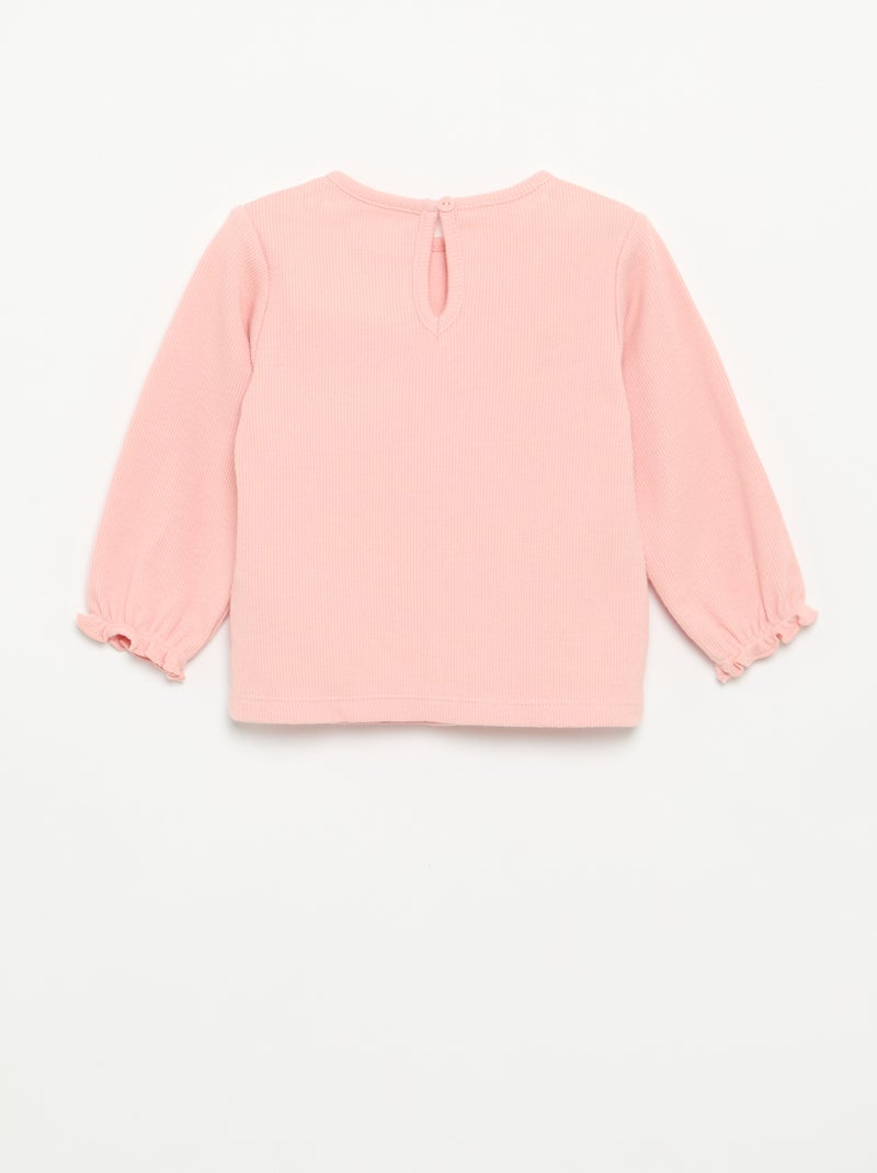 2-delige set - T-shirt met lange mouwen + legging Rose - Kiabi