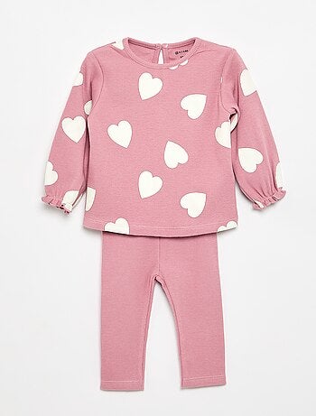 2-delige set - T-shirt met lange mouwen + legging