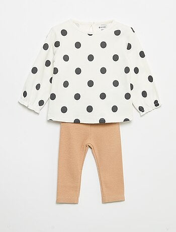 2-delige set - T-shirt met lange mouwen + legging