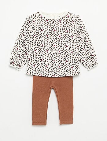 2-delige set - T-shirt met lange mouwen + legging