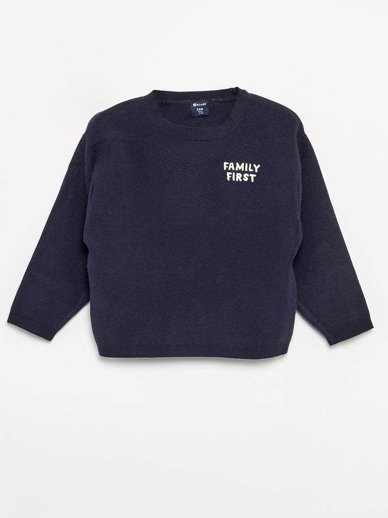 2-delige set - Trui + broek Blauw - Kiabi