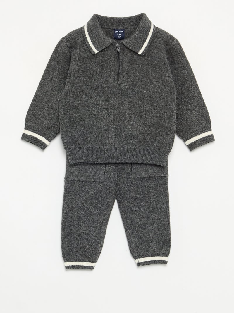 2-delige set - trui + legging Grijs - Kiabi