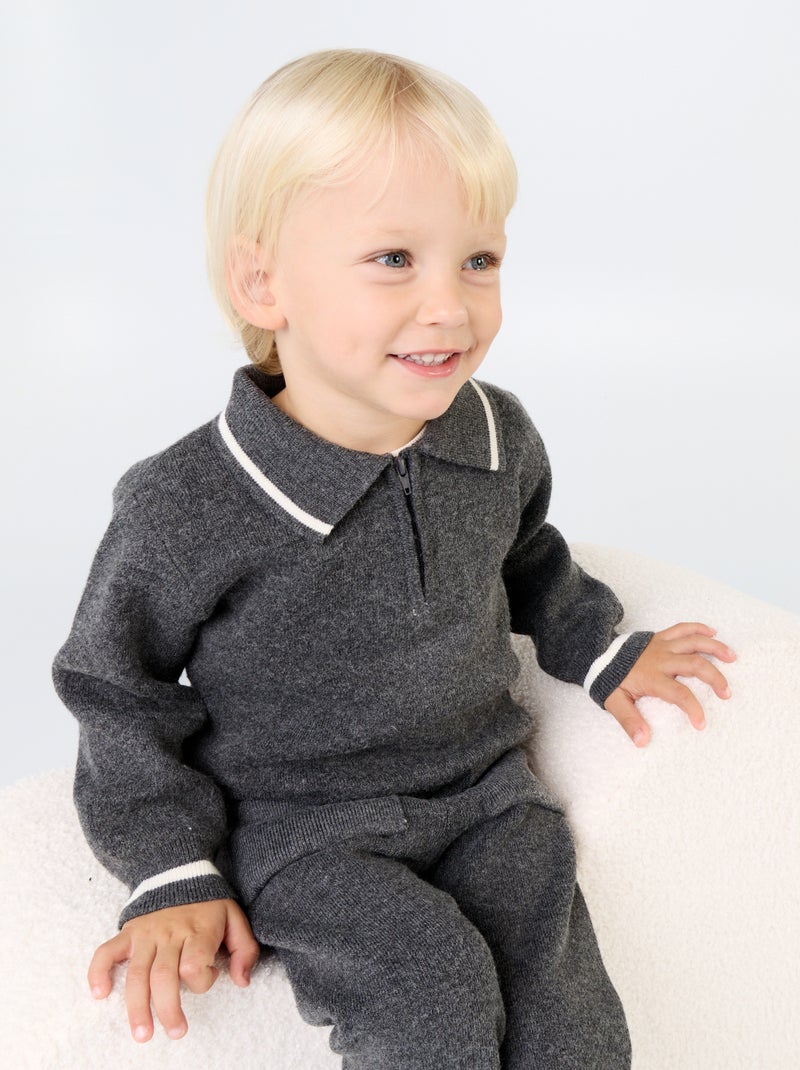 2-delige set - trui + legging Grijs - Kiabi