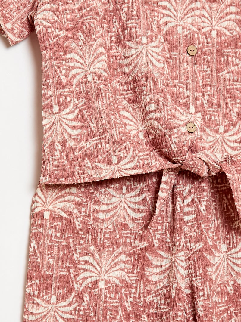 2-delige set blouse + broek Rose - Kiabi