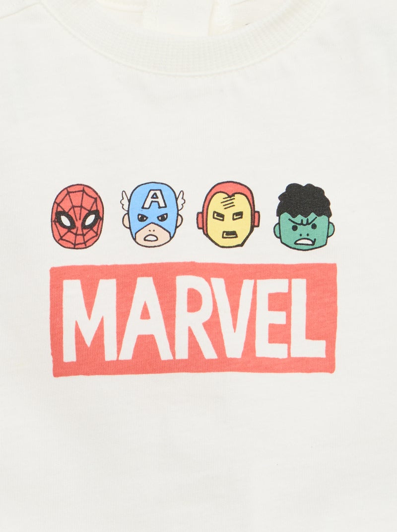 2-delige set: débardeur + short 'Marvel' Wit - Kiabi
