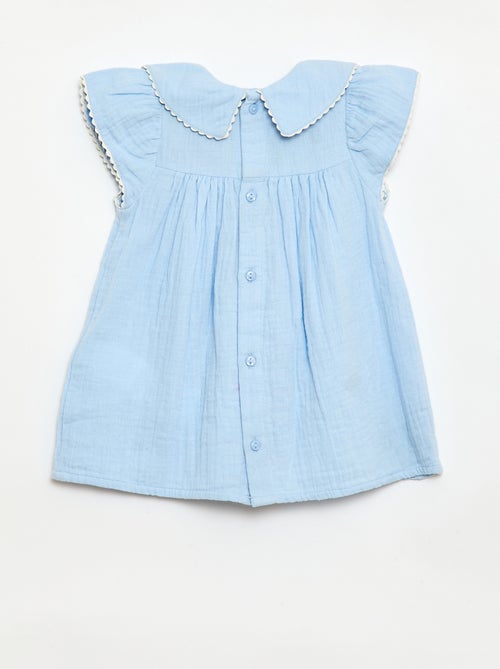 2-delige set: jurk met korte mouwen + slip - Kiabi