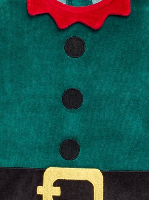 2-delige set 'Kerst' van fluweel - slaappakje + muts - Kiabi