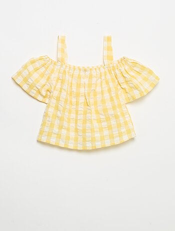 2-delige set met blouse en short met ruches
