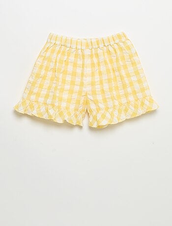 2-delige set met blouse en short met ruches