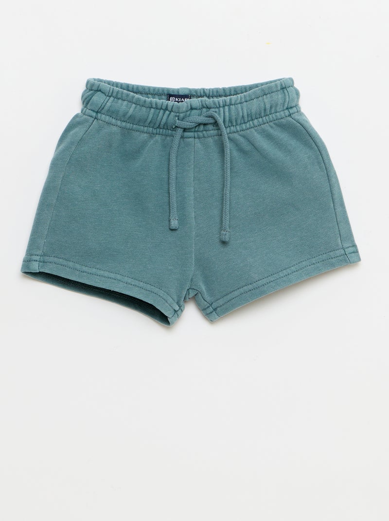 2-delige set met geborduurd T-shirt + short Blauw - Kiabi