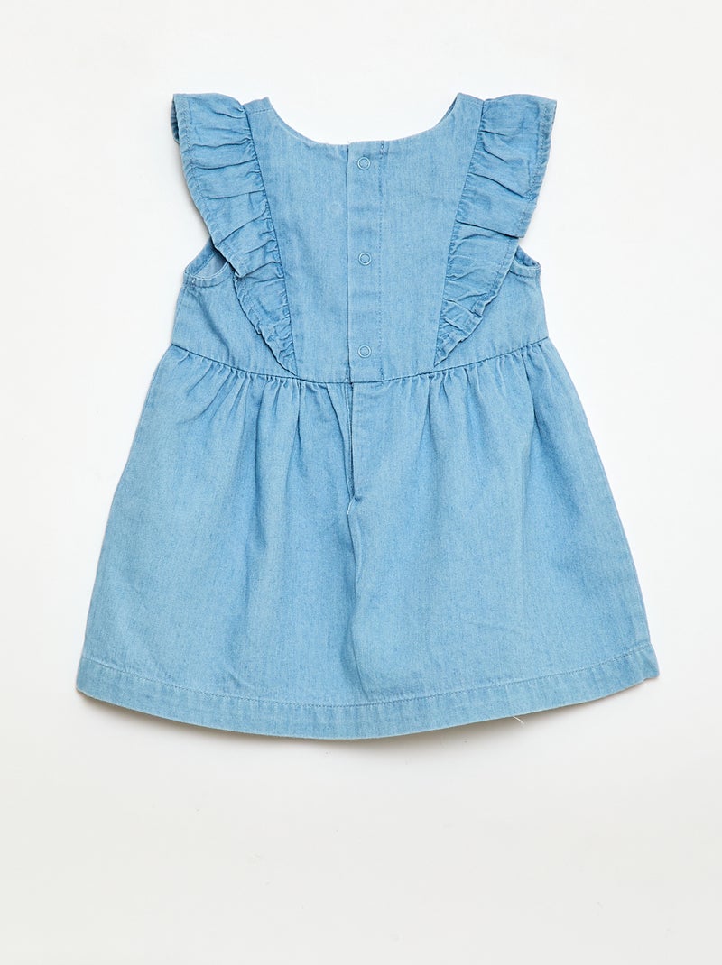 2-delige set met jurk en broekje van denim Blauw - Kiabi