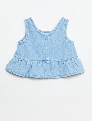 2-delige set met short en T-shirt van denim