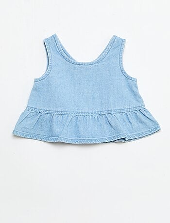 2-delige set met short en T-shirt van denim