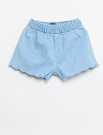 2-delige set met short en T-shirt van denim