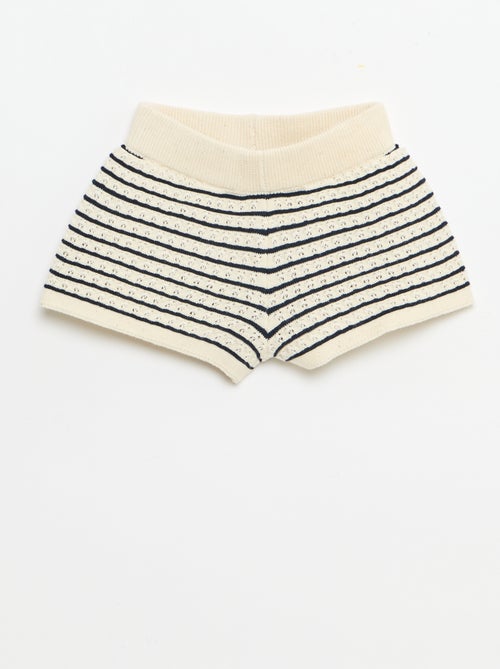 2-delige set met short en T-shirt van haakwerk - Kiabi