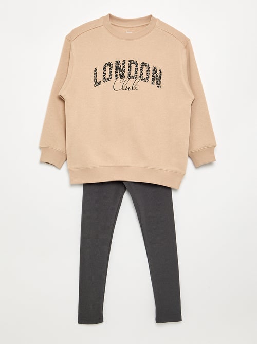 2-delige set met sweatshirt en legging - Kiabi
