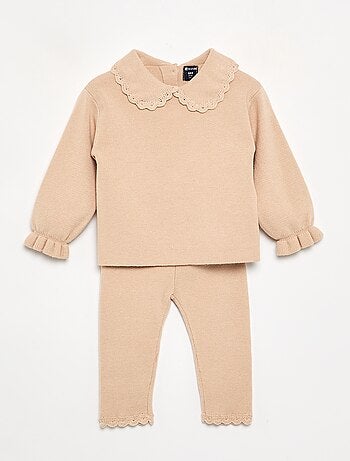 2-delige set met sweatshirt en legging van compact breisel