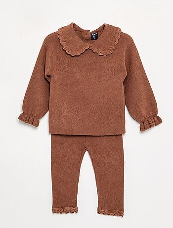 2-delige set met sweatshirt en legging van compact breisel