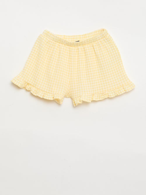 2-delige set met Vichyruit short en top - Kiabi