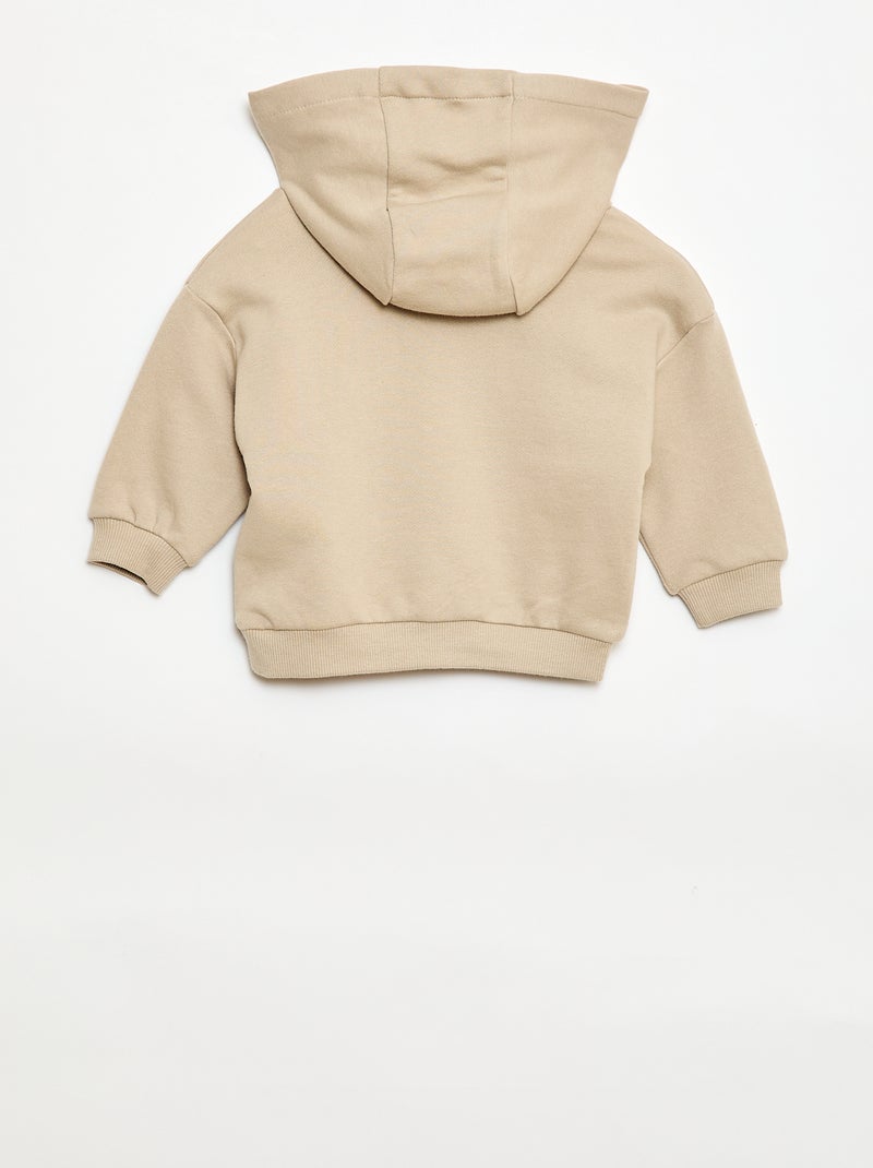 2-delige set monochrome sweater met kap + sporttraining Biege - Kiabi