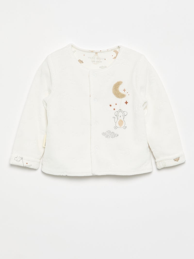 2-delige set 'Petit Béguin' - vestje + broek Wit - Kiabi