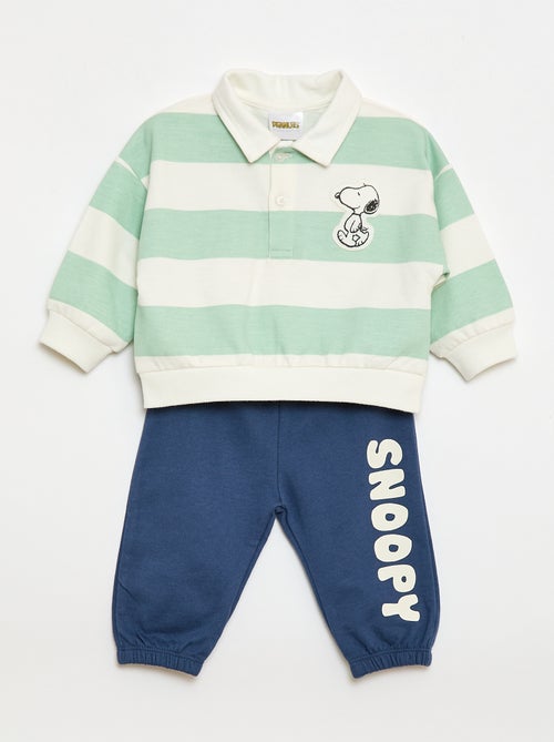 2-delige set 'Snoopy' - Sweatshirt + sporttraining - Kiabi