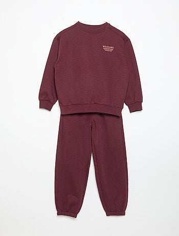 2-delige set: sweatshirt van sweatstof en broek