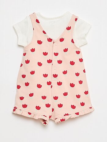 2-delige set T-shirt + combishort
