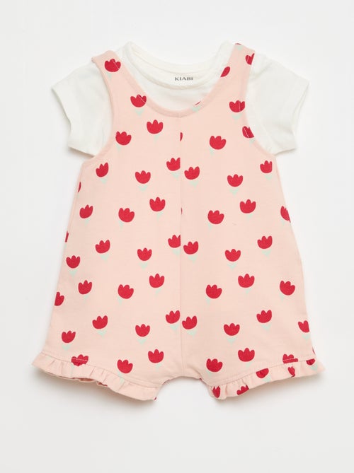 2-delige set T-shirt + combishort - Kiabi