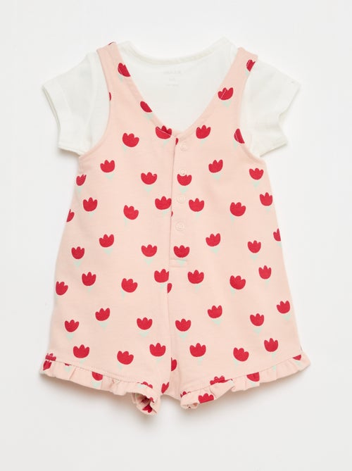 2-delige set T-shirt + combishort - Kiabi