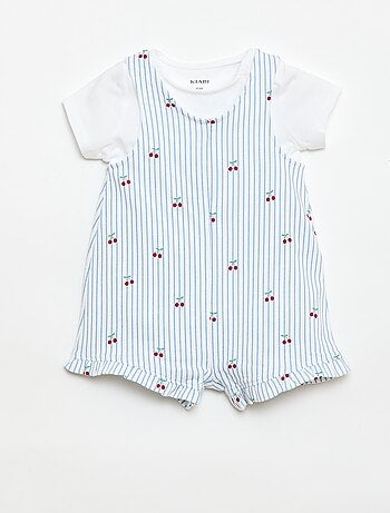 2-delige set T-shirt + combishort