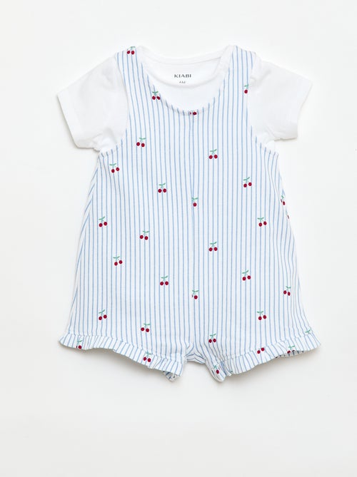 2-delige set T-shirt + combishort - Kiabi