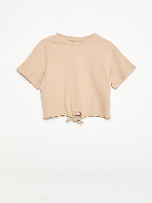 2-delige set: T-shirt en broek met flared pijpen - Kiabi