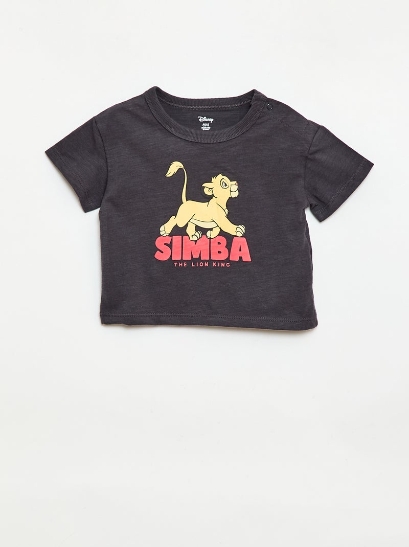 2-delige set T-shirt en short 'Simba' Zwart - Kiabi