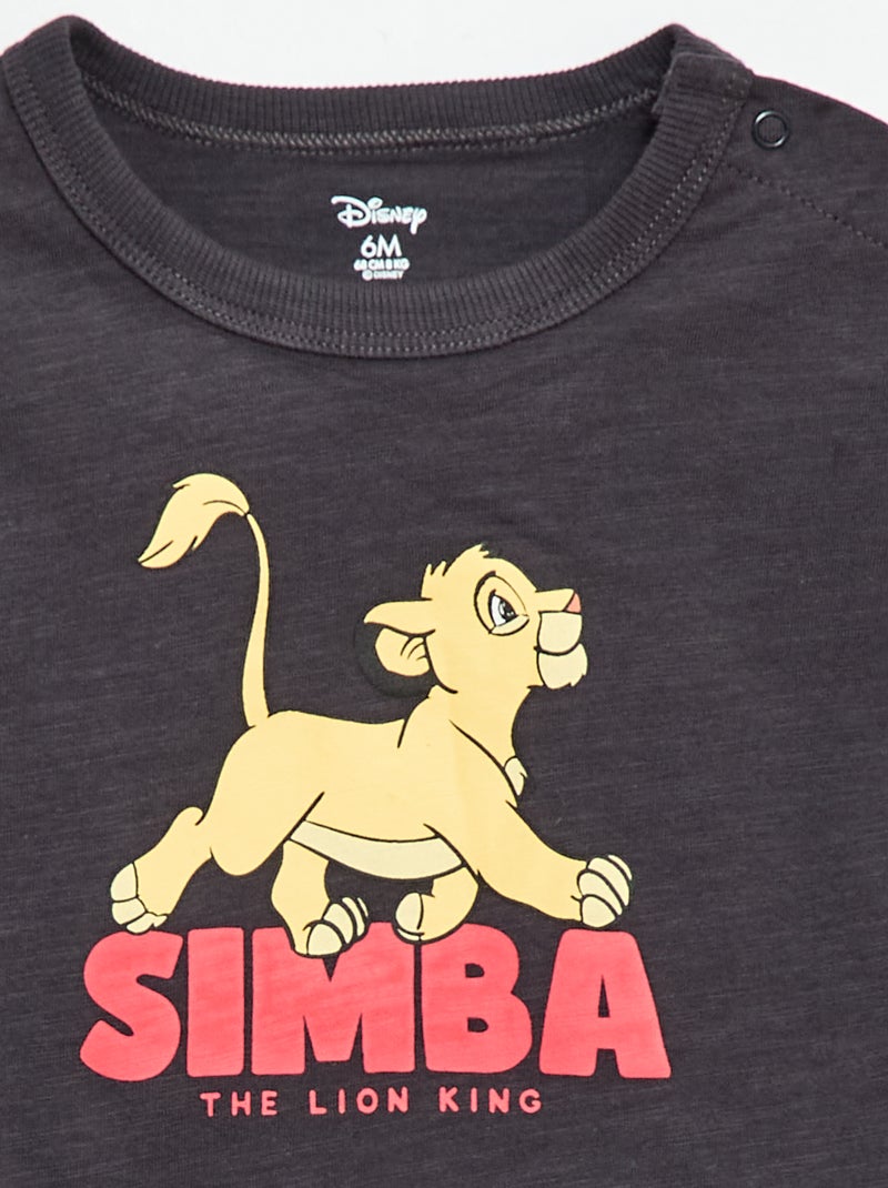 2-delige set T-shirt en short 'Simba' Zwart - Kiabi