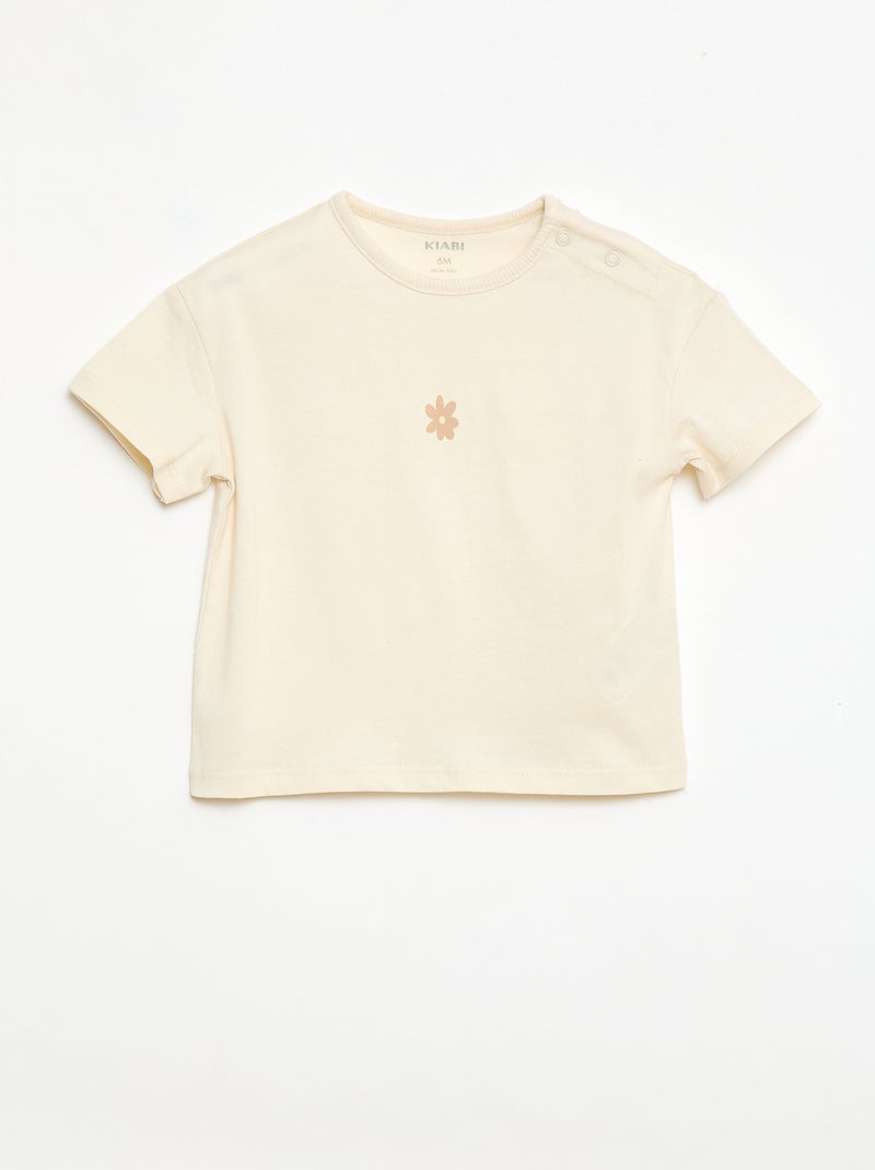 2-delige set T-shirt + legging Biege - Kiabi