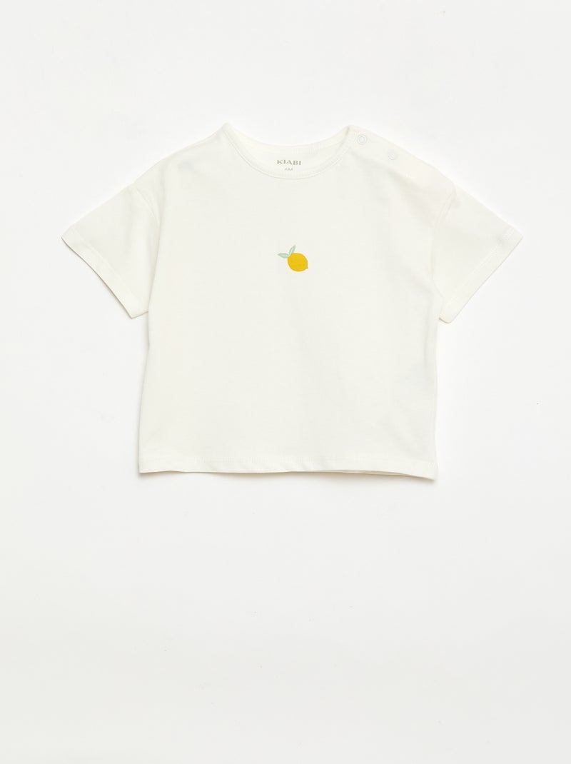 2-delige set T-shirt + legging Geel - Kiabi