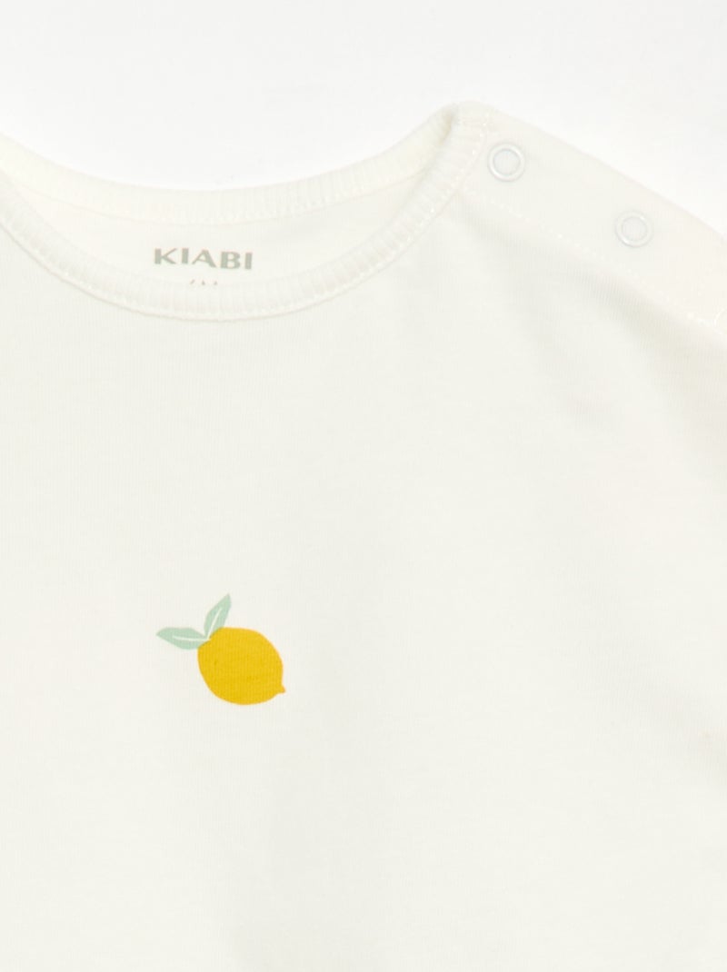 2-delige set T-shirt + legging Geel - Kiabi