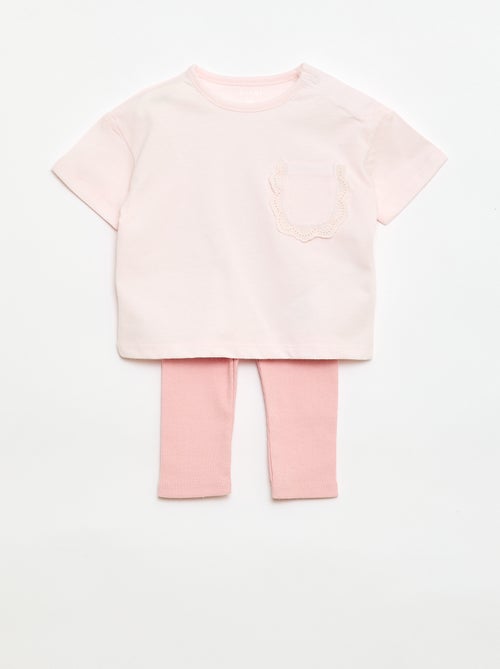 2-delige set T-shirt + legging - Kiabi