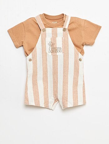 2-delige set T-shirt + tuinbroek