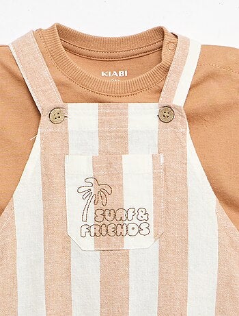 2-delige set T-shirt + tuinbroek