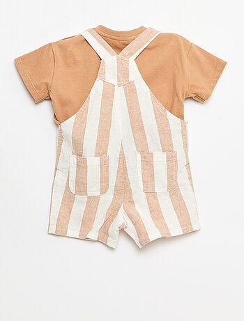 2-delige set T-shirt + tuinbroek
